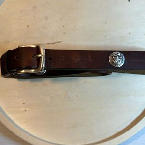 Brown Leather North American Hunting Club Belt